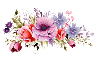 Space with the Lush Beauty of a Floral Plant on White or PNG Transparent Background.