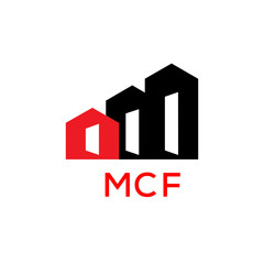 MCF Letter logo design template vector. MCF Business abstract connection vector logo. MCF icon circle logotype.
