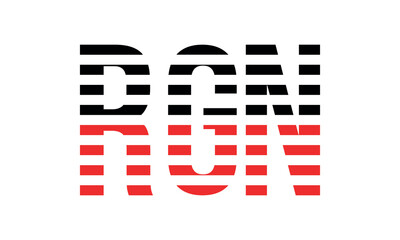 RGN three initial letter iconic line negative space minimal logo design vector template. monogram, abstract, wordmark, business, typography, minimalist, brand, company, flat, modern, unique, simple