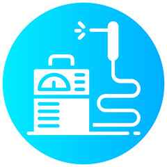 welding machine round solid icon