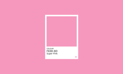 Trendy Color 2024  Super Pink Swatch Palette. Color hex swatch palette design idea.
