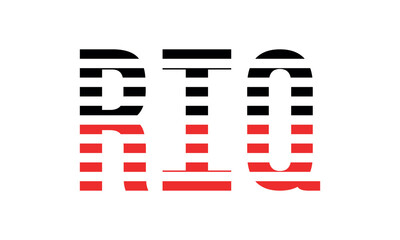 RIQ three initial letter iconic line negative space minimal logo design vector template. monogram, abstract, wordmark, business, typography, minimalist, brand, company, flat, modern, unique, simple