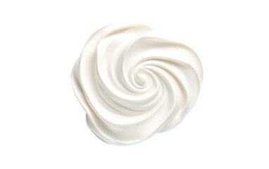 A Creamy Fantasy, Transforming into a Divine Dollop of Pure Decadence on White or PNG Transparent Background.