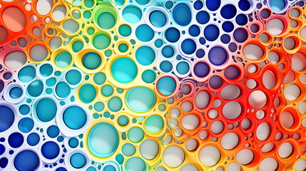 Abstract background of colorful circles. AI Generative.