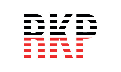 RKP three initial letter iconic line negative space minimal logo design vector template. monogram, abstract, wordmark, business, typography, minimalist, brand, company, flat, modern, unique, simple