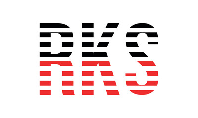 RKS three initial letter iconic line negative space minimal logo design vector template. monogram, abstract, wordmark, business, typography, minimalist, brand, company, flat, modern, unique, simple