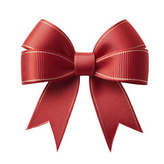 red bow on transparent or white background, png