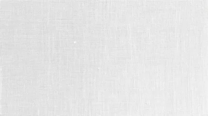 Fotobehang texture white linen on a plain white background, Natural linen fabric texture  texture background.  © Planetz