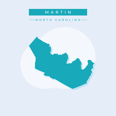 Vector illustration vector of Martin map North Carolina