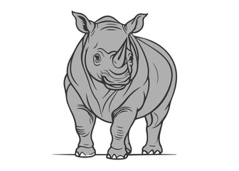 rhino logo icon vector illustration template