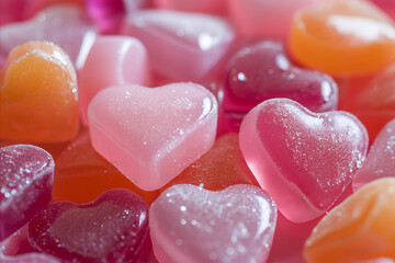 Obraz premium heart shaped candies