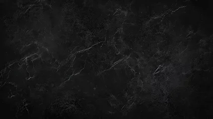 Foto op Plexiglas black stone background, Dark grey black slate texture background. Black stone texture. Black granite slabs background  © Planetz
