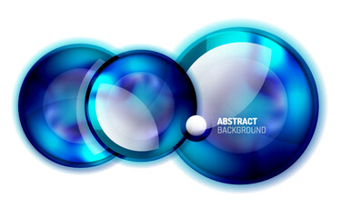 Abstract Glass Circle Banner Template