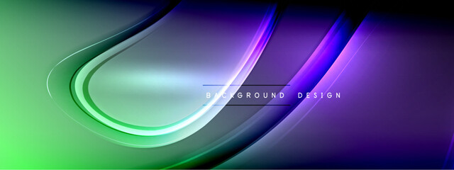 Vector abstract background - liquid transparent bubble shapes on fluid gradient with shadows and light effects