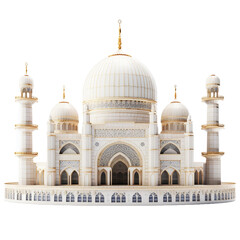 Fototapeta na wymiar Islamic Architecture 3d Element isolated on transparent background