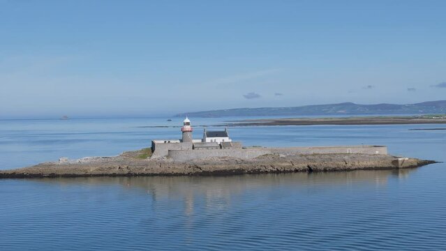 Fenit lighthouse Ireland Aerial view