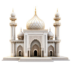 Fototapeta na wymiar Islamic Architecture 3d Element isolated on transparent background