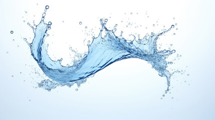 water splash isolated on white background,splashes a clean water on white 