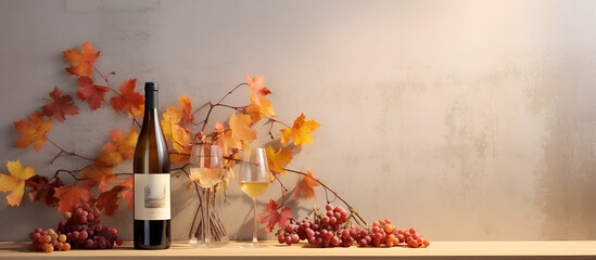 black wine glass on background. Stylish Wine Glass Silhouette with Rich Background - obrazy, fototapety, plakaty