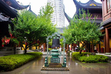 Jade Buddha Temple views and architecture Shanghai China