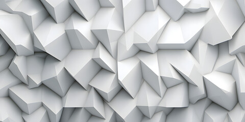 White triangular abstract background, Grunge surface, 3d Rendering
