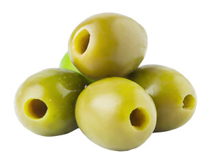 Close-up of green olives with olives