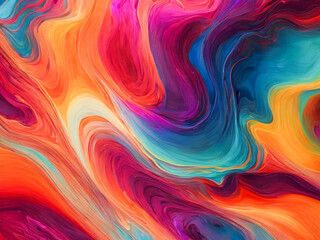 abstract colorful background with marbling effect, digitally generated image.