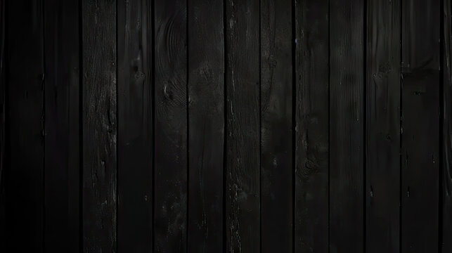 a black wood plank background, Black wood fence texture and background 