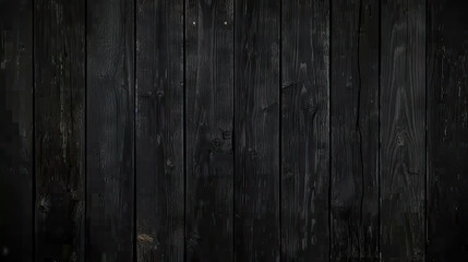 Obraz premium a black wood plank background, Black wood fence texture and background 