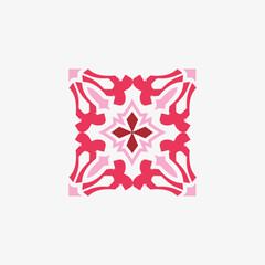 Tiles red colour ceramics interior design