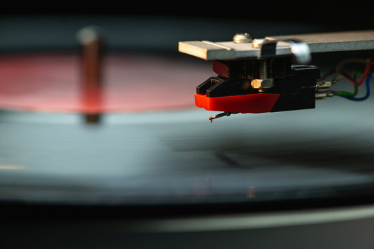 vinyl record and stylus