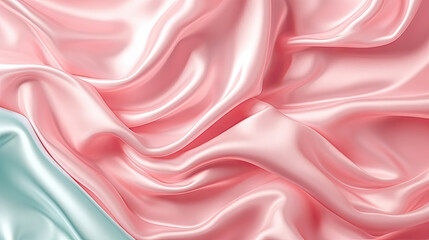 Abstract pink background. pink  fabric texture background. pink  silk satin. Curtain. Luxury background for design. Shiny fabric. Wavy folds.	