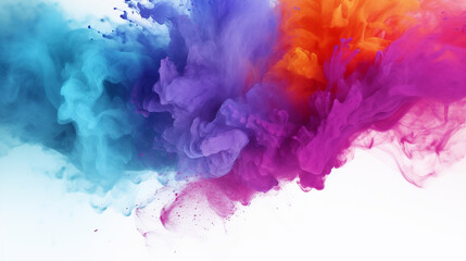 Fototapeta na wymiar abstract colored powder explosion on a white background