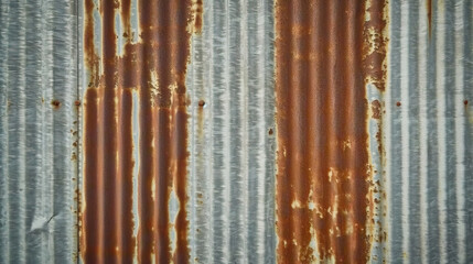 old rusted textured corrugated sheet background, Old zinc wall texture background. Rusted galvanized ,  texture surface of rusty on galvanize metal 