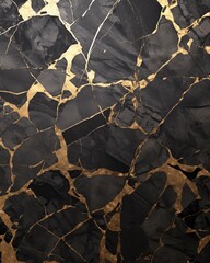 Trendy Black Gold Marble Abstract Backdrop