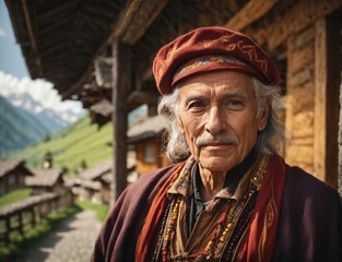 Obraz premium Albanian man showcasing the cultural pride . Generative AI