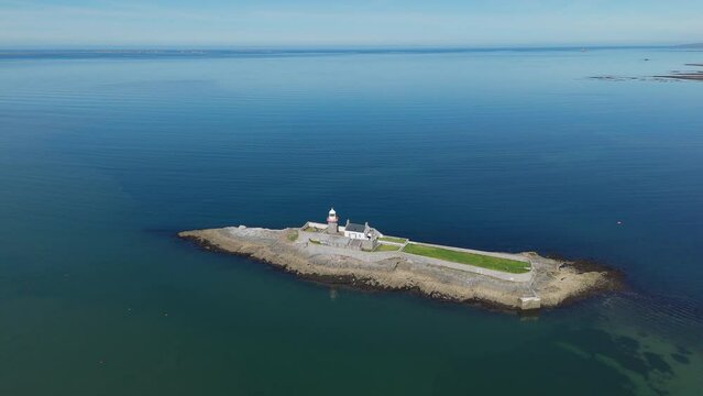 Fenit lighthouse Ireland Aerial view