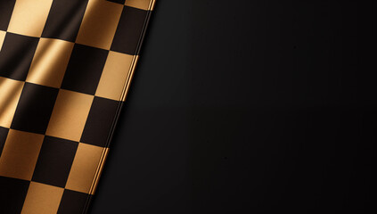 background gold and black with stars and checkered elements