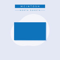 Vector illustration vector of McIntosh map North Dakota