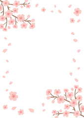 桜のイラストのフレーム