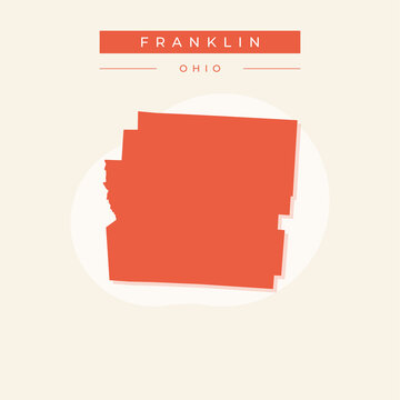 Vector illustration vector of Franklin map Ohio