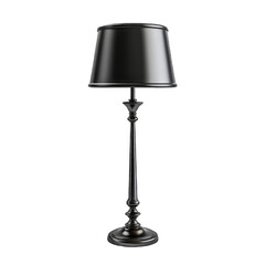 Obraz premium Modern black lamp on a sleek Transparent background PNG