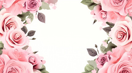 Flower composition background, decorative flower background pattern, floral border background