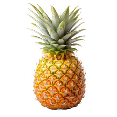 Fototapeta premium a pineapple with green leaves on transparent Background