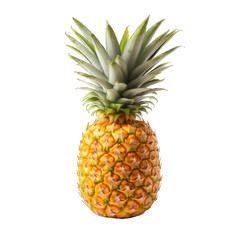 Fototapeta premium a pineapple with green leaves on transparent Background