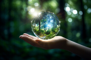 "Environment Concept - Hands Holding Globe"