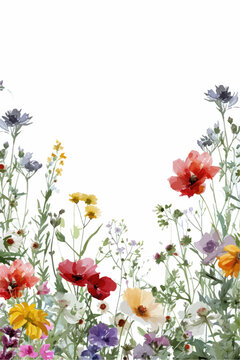Fototapeta Vector watercolor spring banner