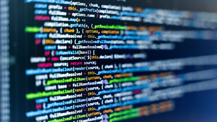 Coding background, Application development and code programming. Technology business computers...