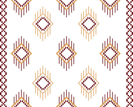 abstract geometric pattern ethnic textile fabric border design for fabric print, rugs, clothing, sarong, scarf, wrap, embroidery, print, curtain, carpet, wallpaper, wrapping, Batik, Aztec
