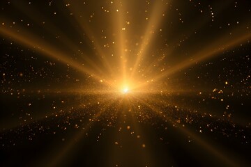 Golden Radiance Illuminating Through Cosmic Dust
